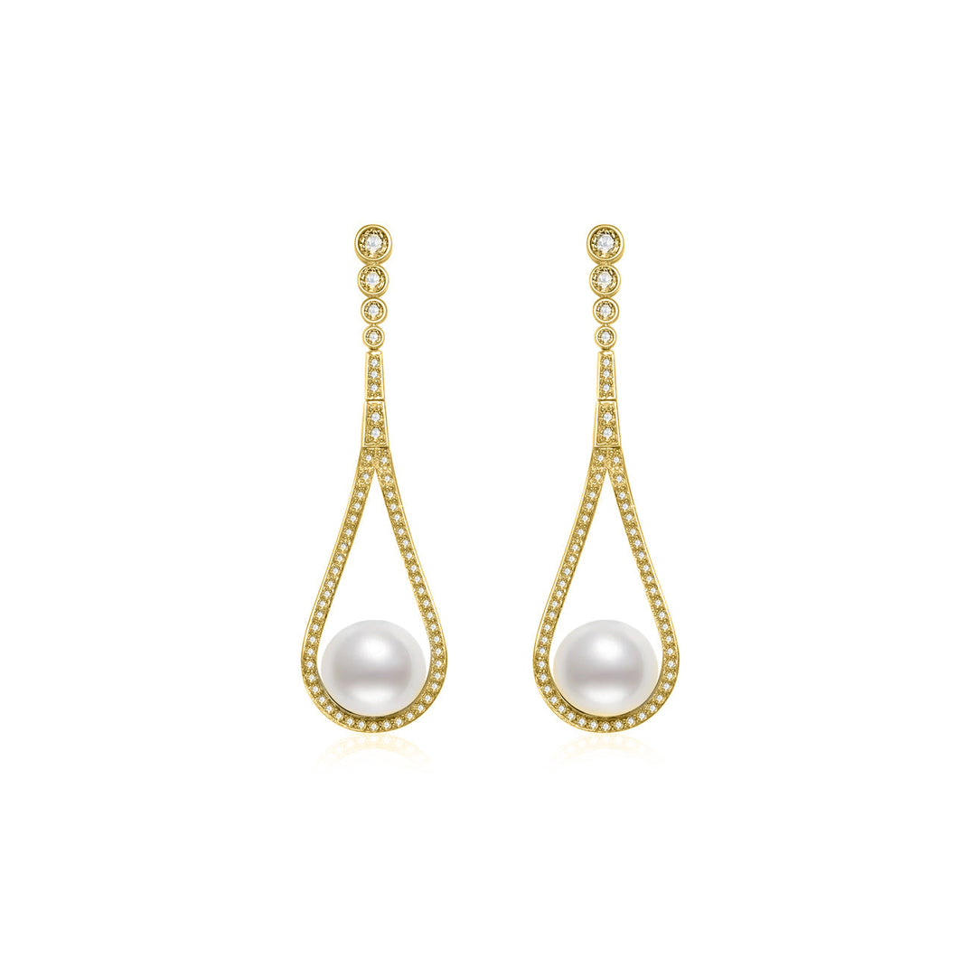 Elegant Freshwater Pearl Earrings WE00378 - PEARLY LUSTRE