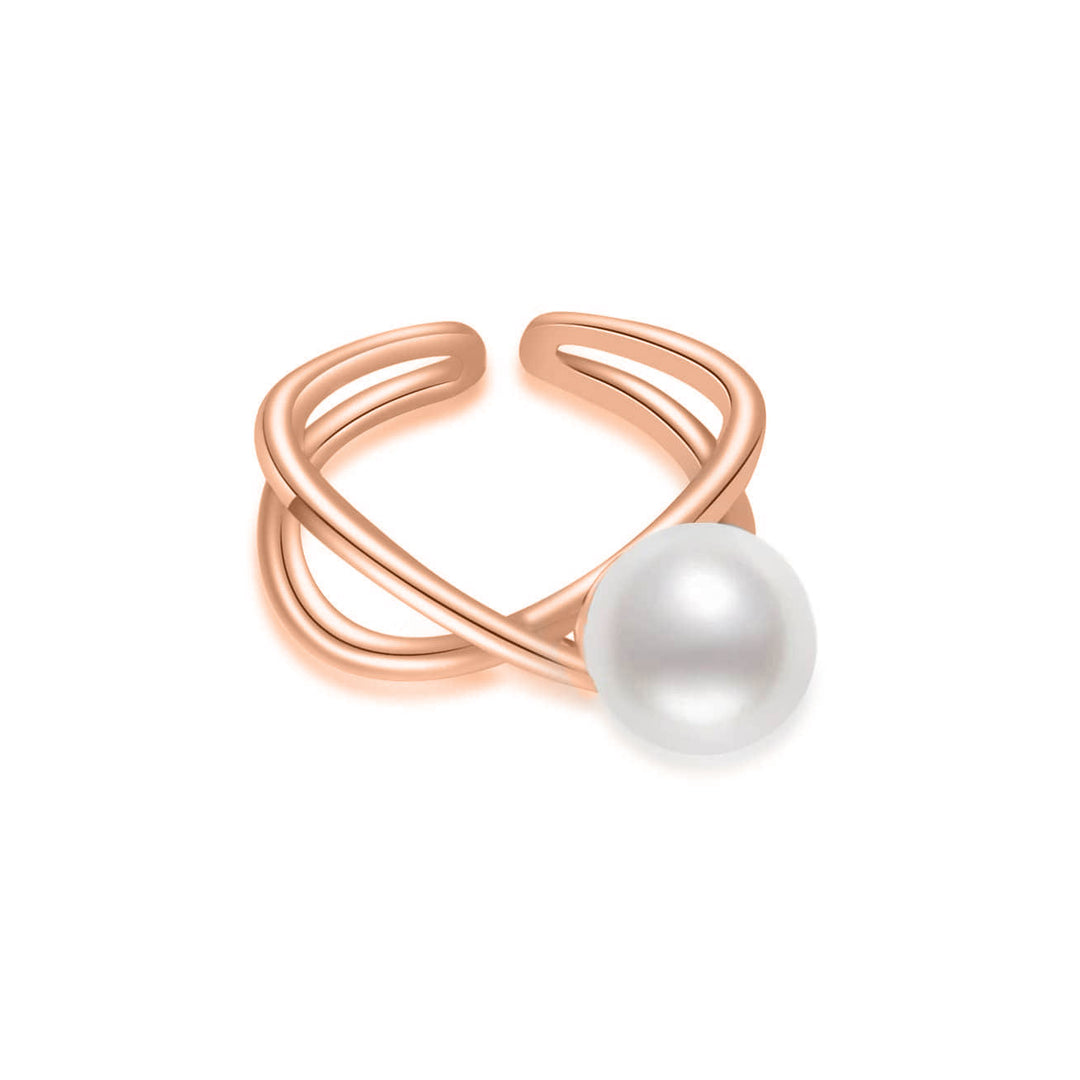 New Yorker Freshwater Pearl Ring WR00058 - PEARLY LUSTRE