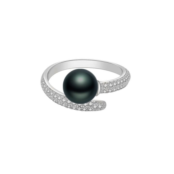 Elegant Saltwater Tahitian Pearl Ring WR00125 - PEARLY LUSTRE