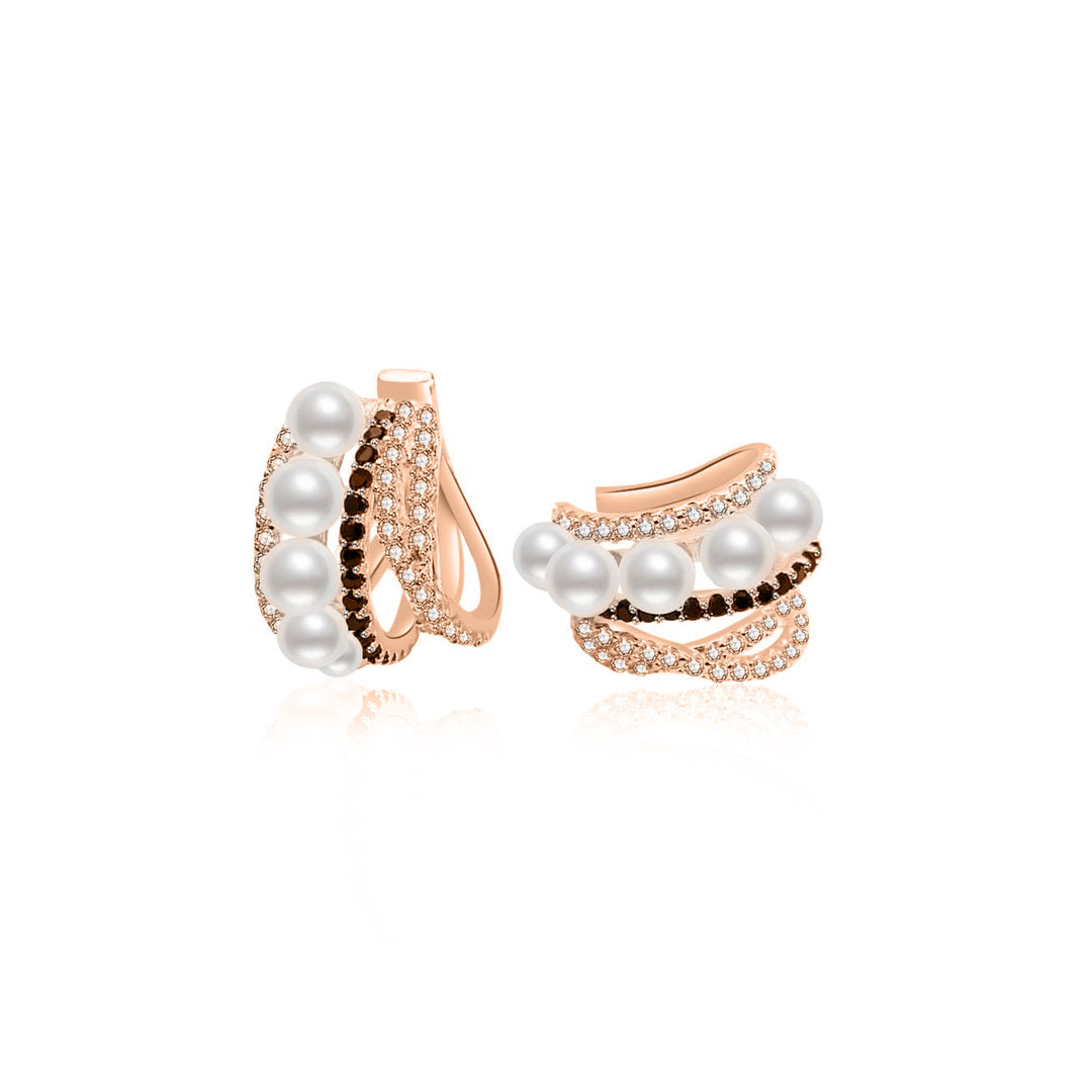 New Yorker Freshwater Pearl Earring Cuff WE00220 - PEARLY LUSTRE