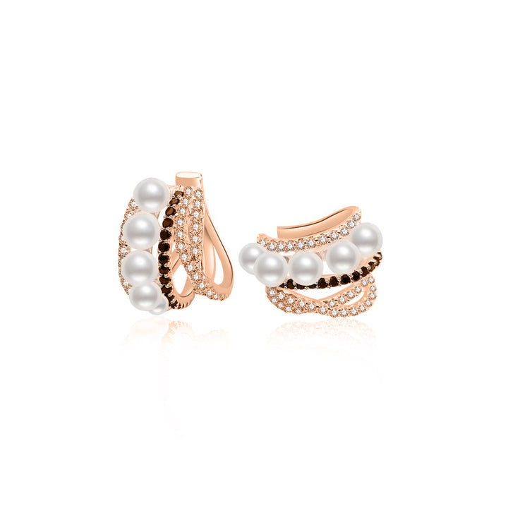 New Yorker Freshwater Pearl Earring Cuff WE00220 - PEARLY LUSTRE