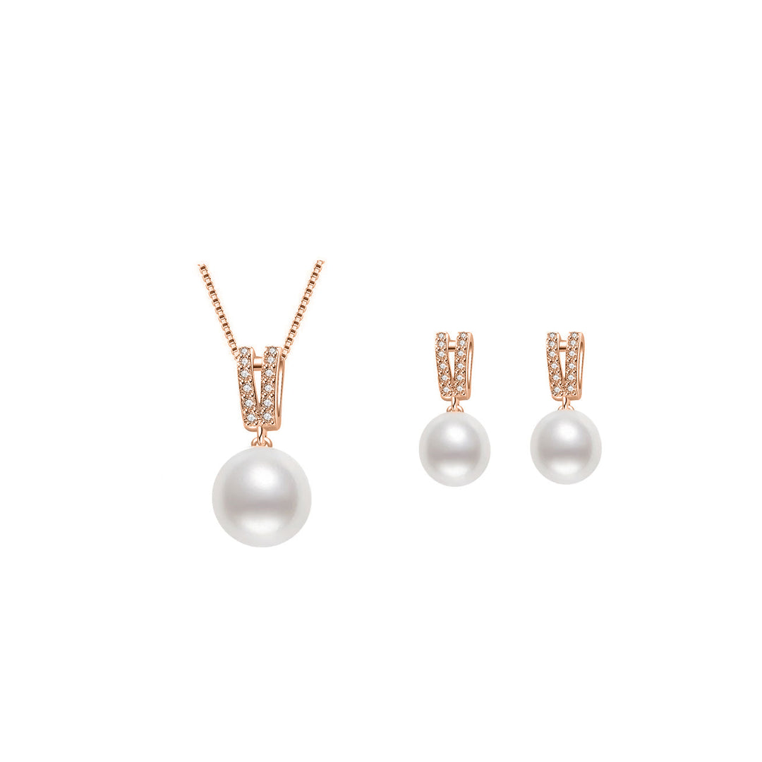 Elegant Freshwater Pearl Set WS00070 - PEARLY LUSTRE