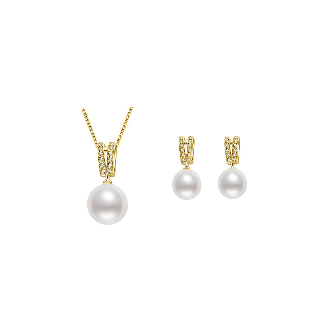 Elegant Freshwater Pearl Set WS00069 - PEARLY LUSTRE