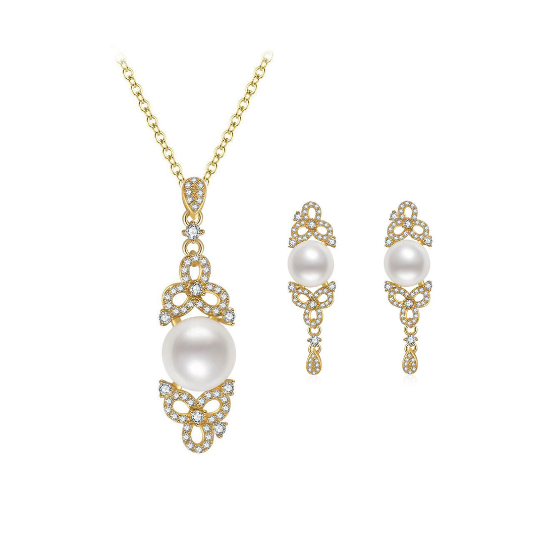 Elegant Freshwater Pearl Set WS00052 - PEARLY LUSTRE