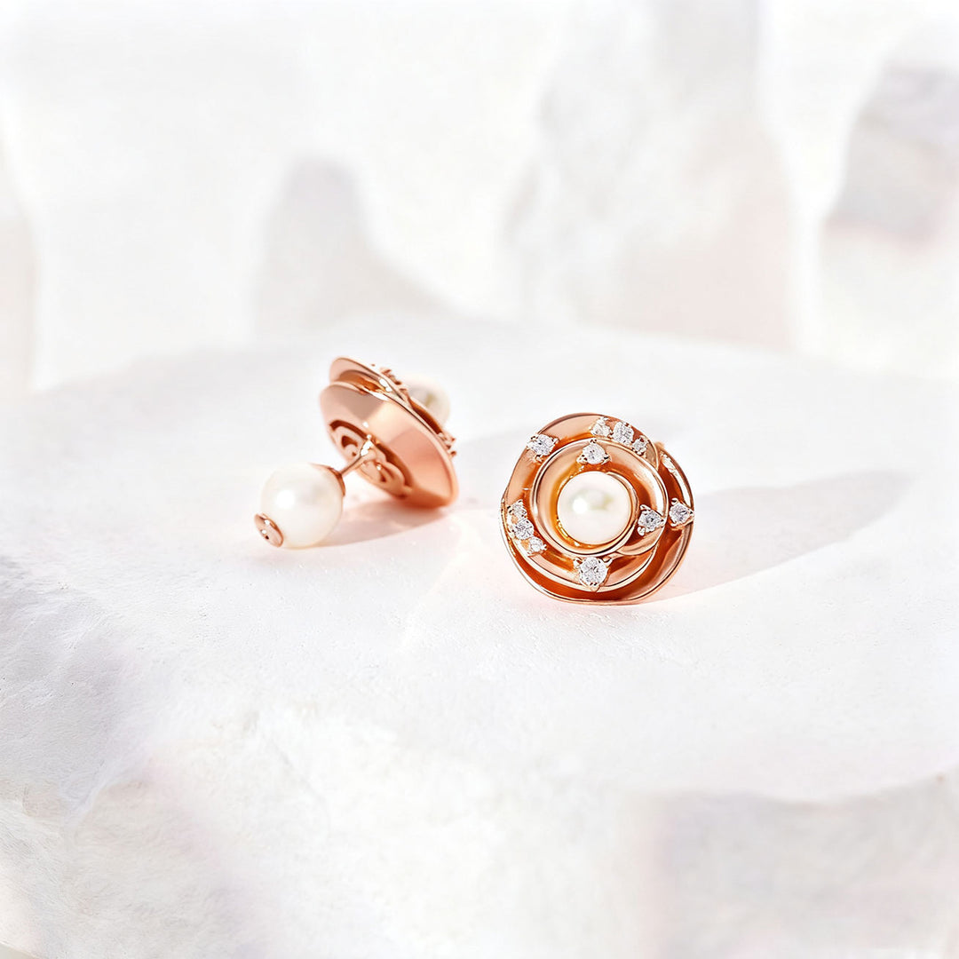 頂級淡水珍珠耳環 WE00959 | ROSE
