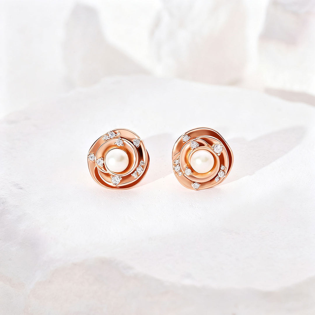 頂級淡水珍珠耳環 WE00959 | ROSE