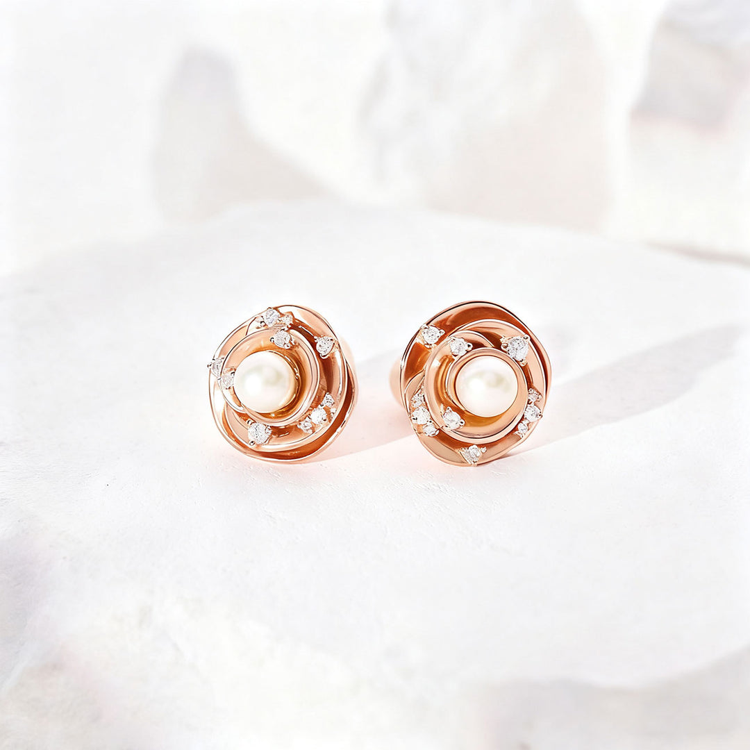 頂級淡水珍珠耳環 WE00959 | ROSE