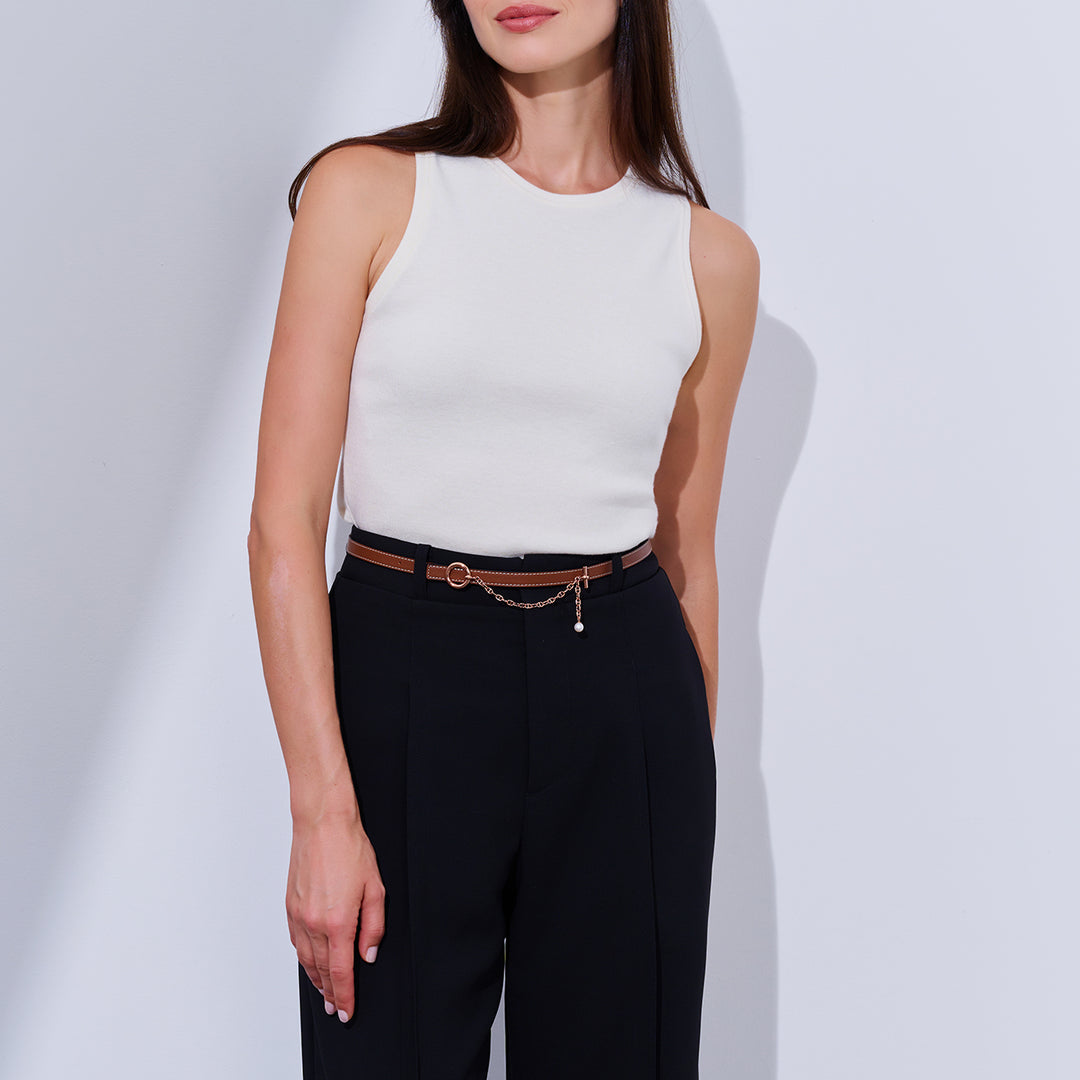 Lustre Line Pearl Belt buckle & Reversible leather strap BT00001 - PEARLY LUSTRE