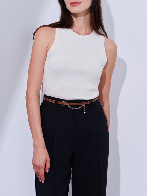 Lustre Line Pearl Belt buckle & Reversible leather strap BT00001