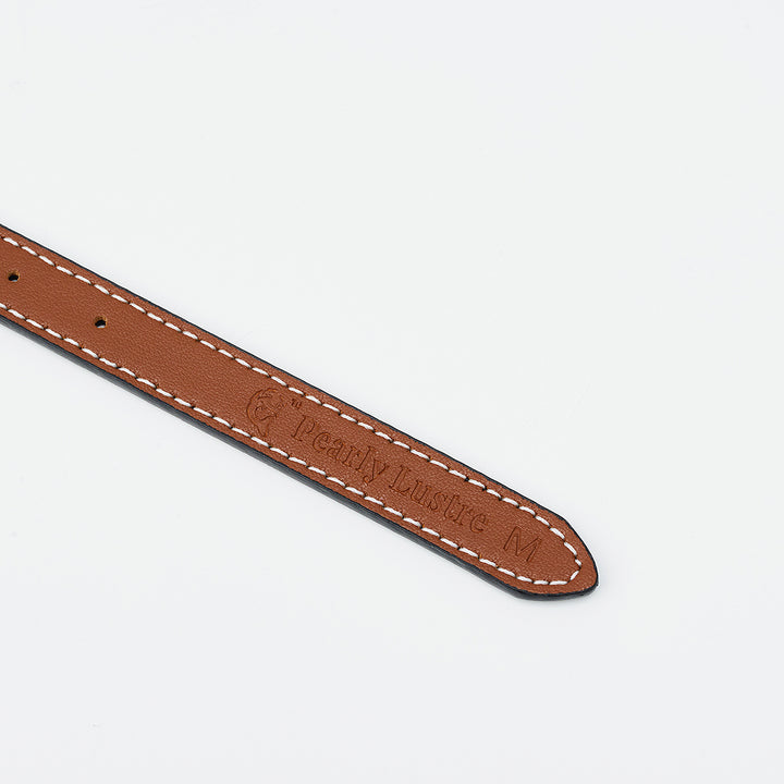 Lustre Line Pearl Belt buckle & Reversible leather strap BT00003