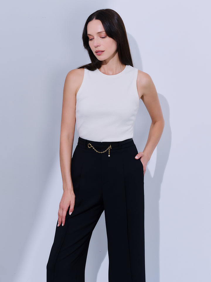 Boucle de ceinture Lustre Line Pearl &amp; sangle en cuir réversible BT00003