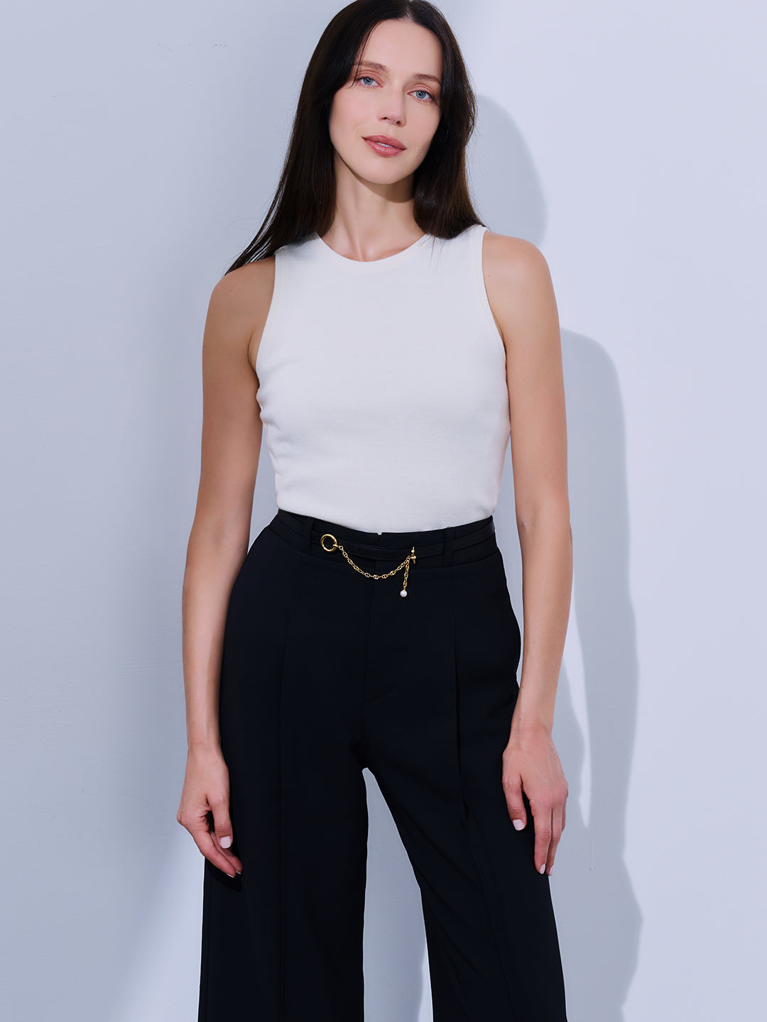 Boucle de ceinture Lustre Line Pearl &amp; sangle en cuir réversible BT00003