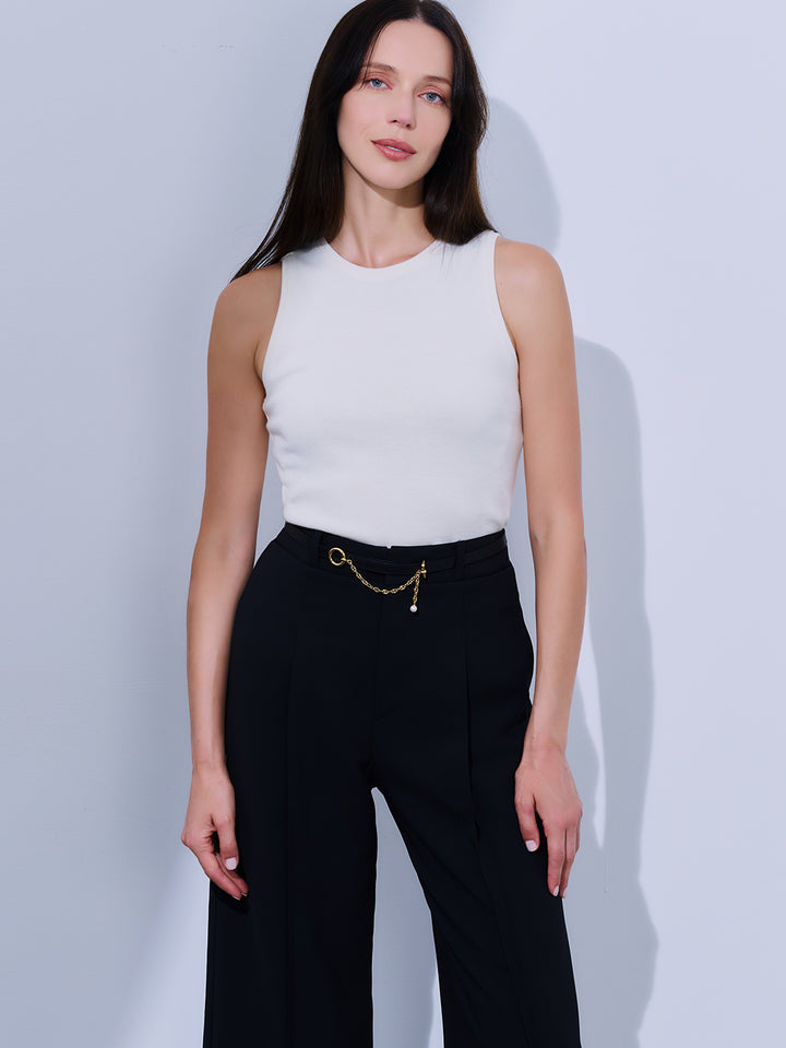 Boucle de ceinture Lustre Line Pearl &amp; sangle en cuir réversible BT00003