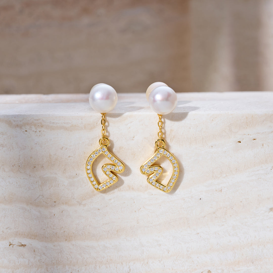 Top Grade Freshwater Pearl Earring WE00979 | HORSE