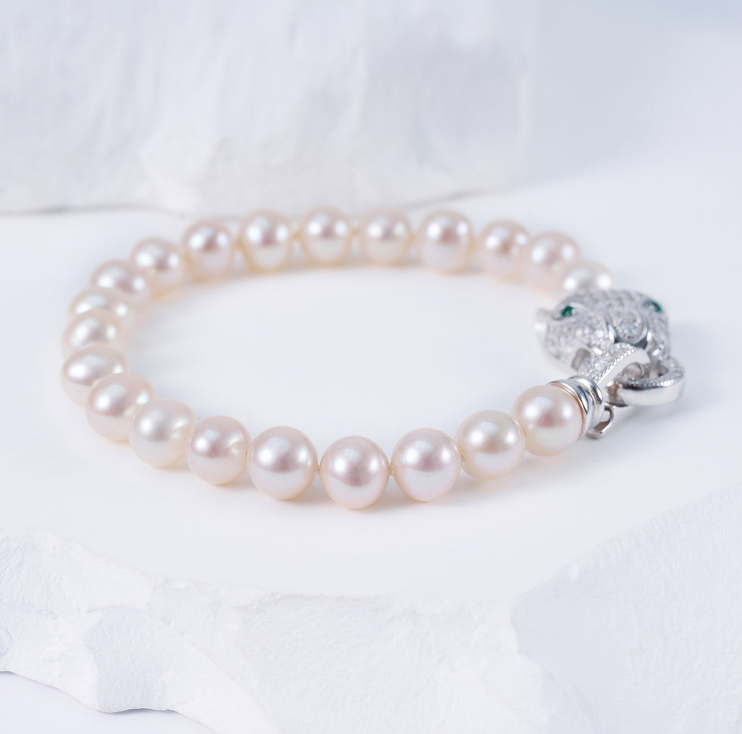 Freshwater Pearl Bracelet WB00136 | SAFARI - PEARLY LUSTRE