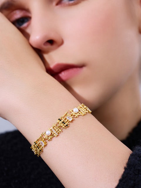 Top-Qualität Süßwasser-Perlenarmband WB00303 | TWEED