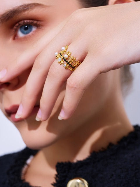 顶级淡水珍珠戒指 WR00370 | TWEED