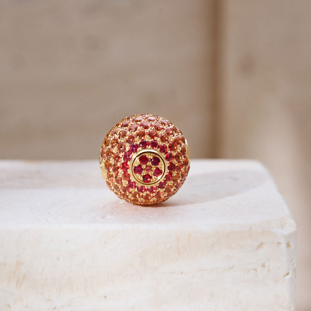 Fermoirs 12mm à lustre nacré en or massif 18 carats KA00168