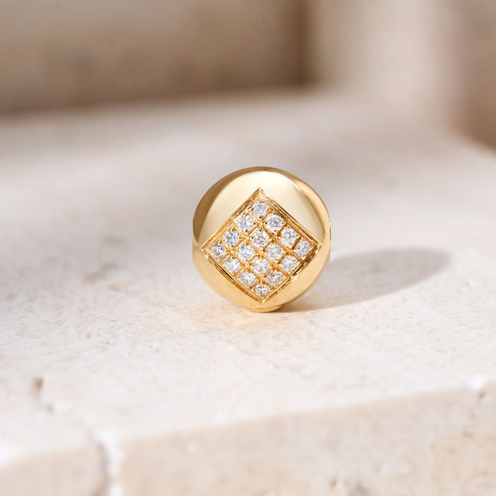 Fermoirs 12mm à lustre nacré en or massif 18 carats KA00171