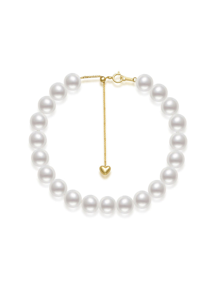 Bracciale con perla Akoya in oro massiccio 18K di prima qualità KB00006