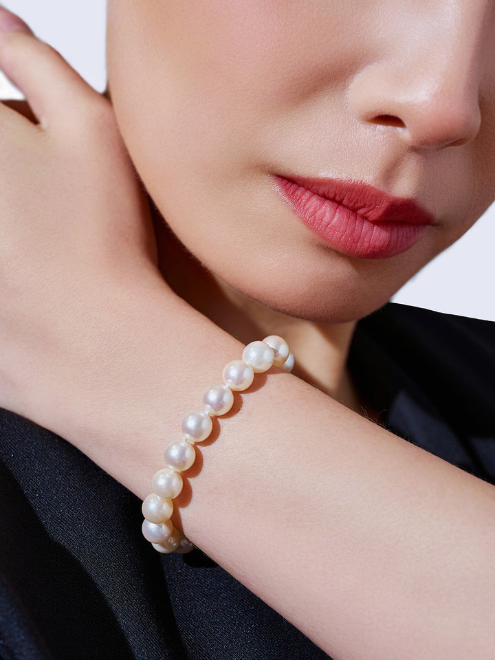 Top Grade 18K Solid Gold Akoya Pearl Bracelet KB00006
