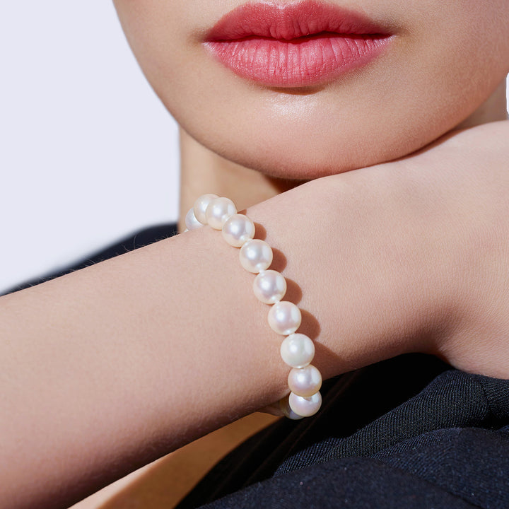 Gelang Mutiara Akoya Emas Pepejal 18K yang Elegan KB00006