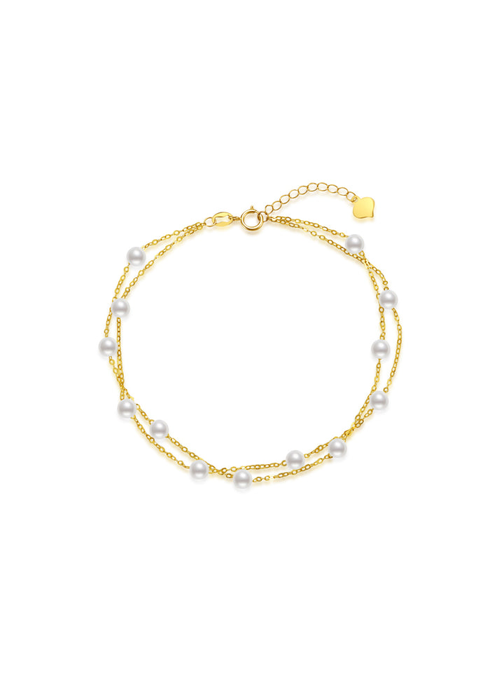 Armband aus 18-karätigem Süßwasserperlen-Massivgold KB00035