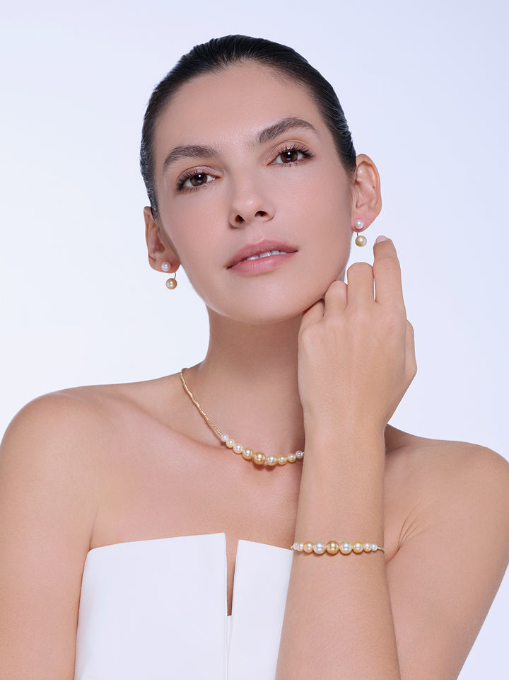 Top Grade 18K Solid Gold South Sea Pearl Bracelet KB00036 | HARMONY