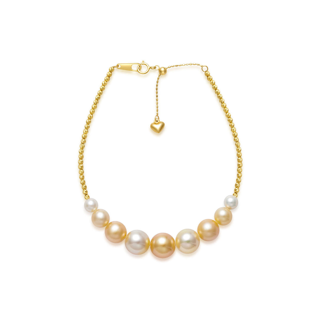 18K Solid Gold South Sea Pearl Bracelet KB00036 - PEARLY LUSTRE