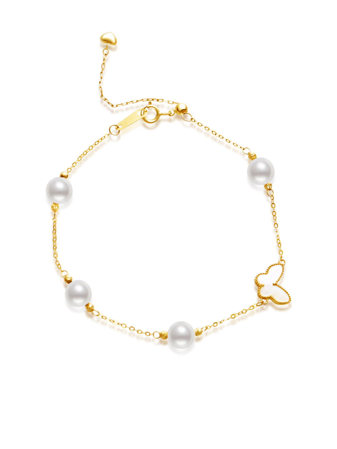 Pulsera de Perlas Akoya de Oro Macizo 18K Lustre Superior KB00038