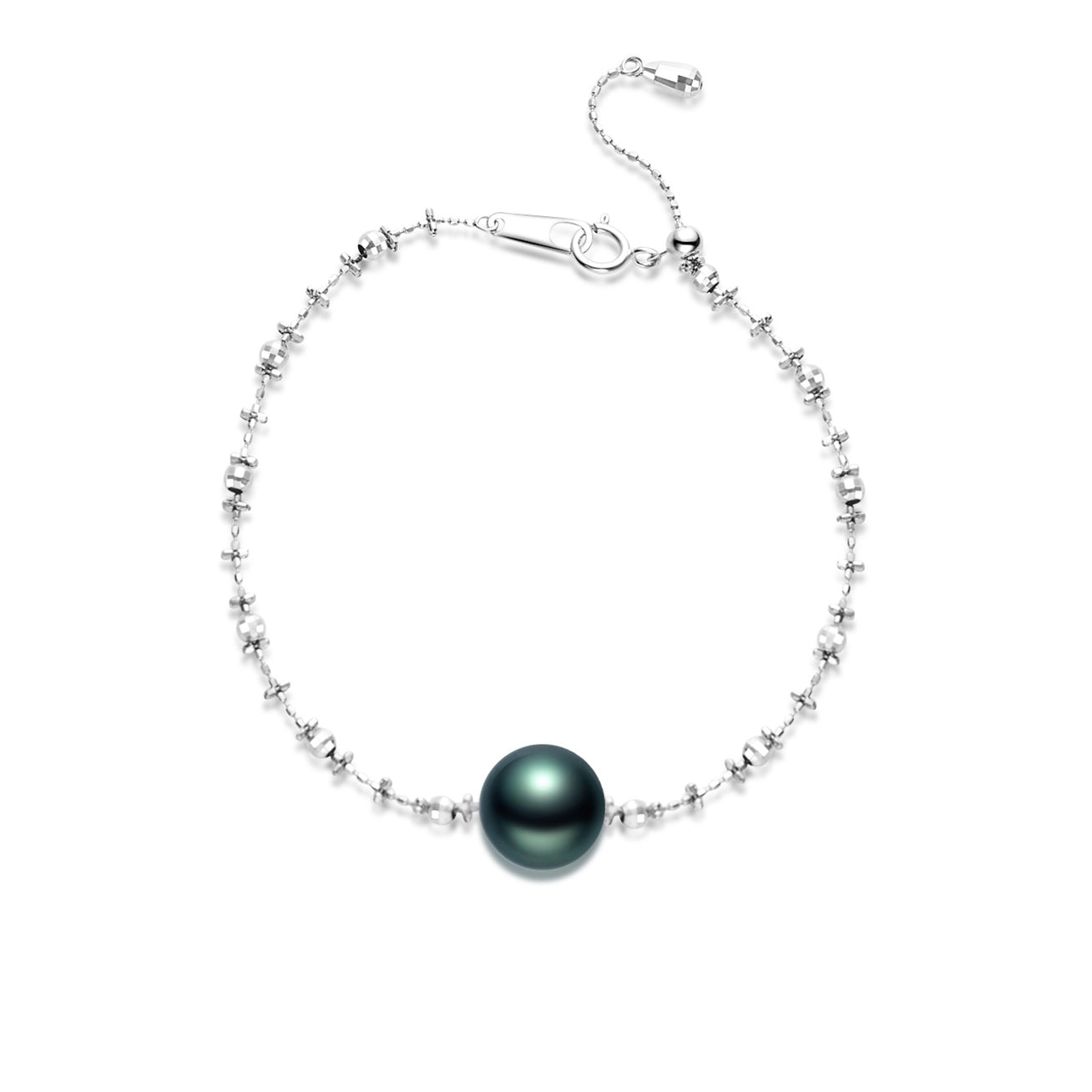 18K Solid Gold Tahitian Pearl Bracelet KB00039 - PEARLY LUSTRE