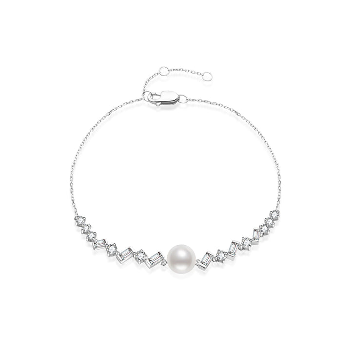 Bracciale con perle d'acqua dolce in oro massiccio 18 carati KB00043 | CELESTE