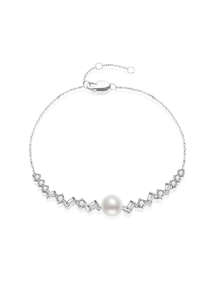 Bracciale con perle d'acqua dolce di alta qualità in oro massiccio 18 carati KB00043 | CELESTE