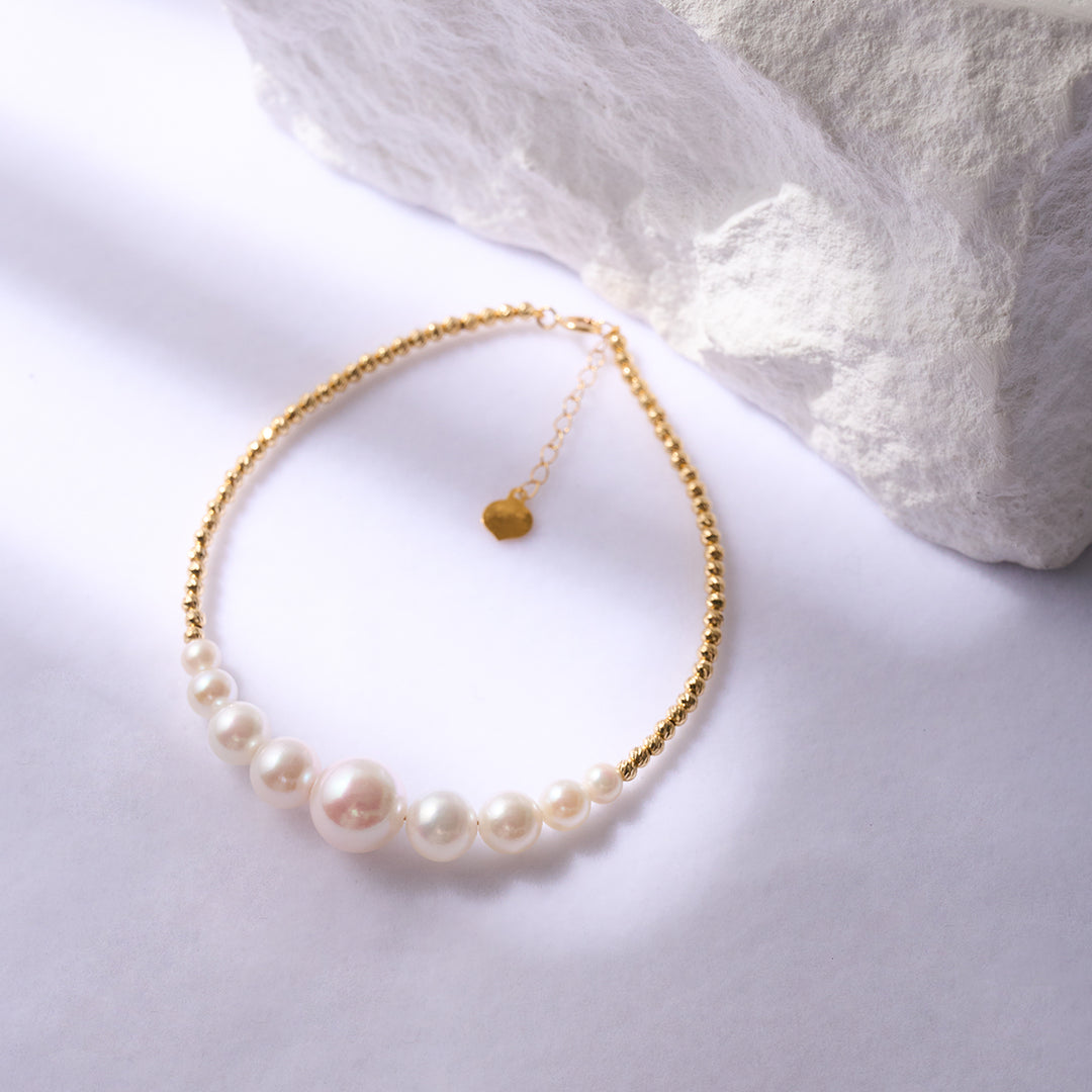 Gelang Mutiara Akoya Emas Pepejal 18K KB00044