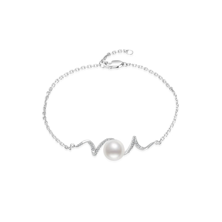 18K Diamond Akoya Pearl Bracelet KB00047 | LOVE