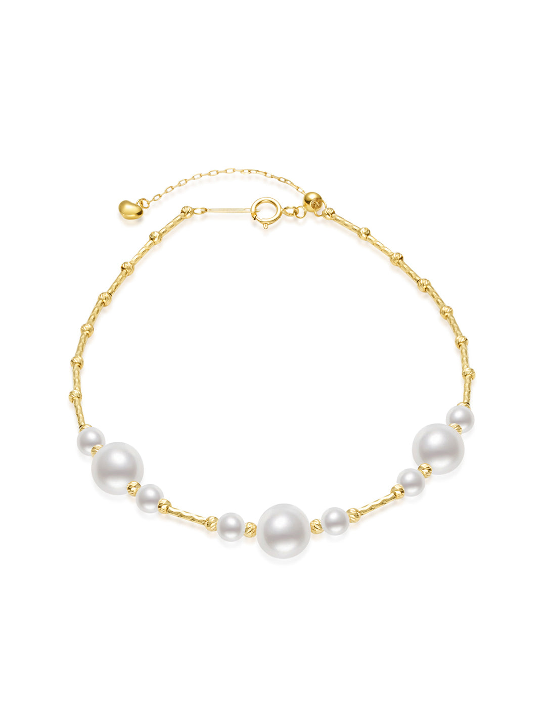 Top Grade 18K Solid Gold Freshwater Pearl Bracelet KB00049