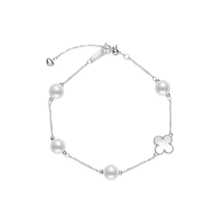 18K Solid Gold Akoya Pearl Bracelet KB00054 - PEARLY LUSTRE