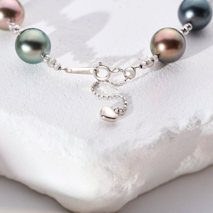 18K Solid Gold Tahitian Pearl Bracelet KB00055 - PEARLY LUSTRE
