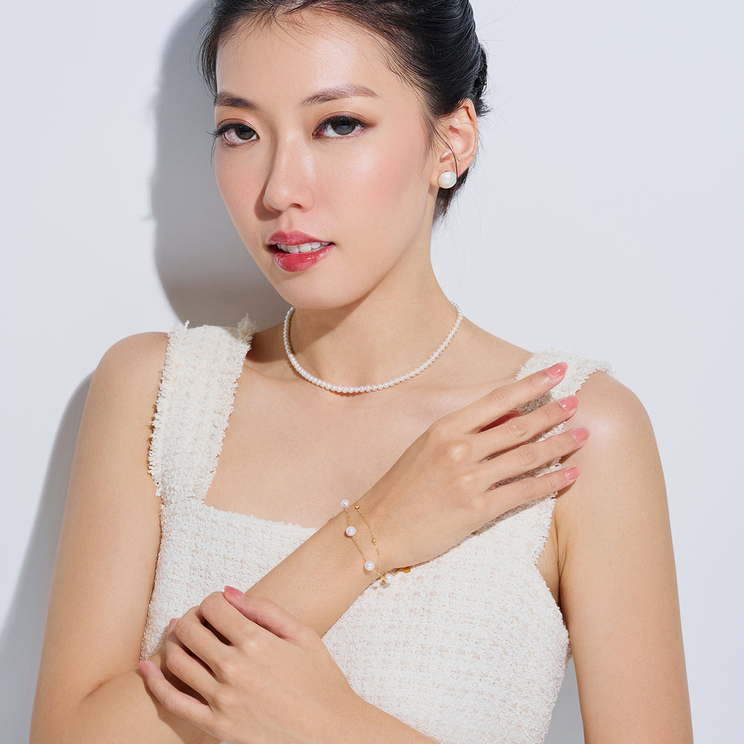 Gelang Mutiara Air Tawar Emas Tulen 18K KB00056