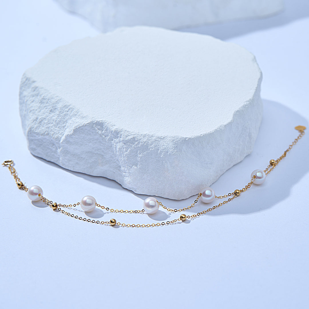 Gelang Mutiara Air Tawar Emas Tulen 18K KB00056