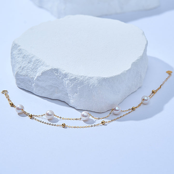Gelang Mutiara Air Tawar Emas Tulen 18K KB00056