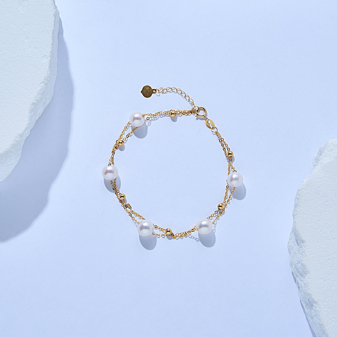 Gelang Mutiara Air Tawar Emas Tulen 18K KB00056