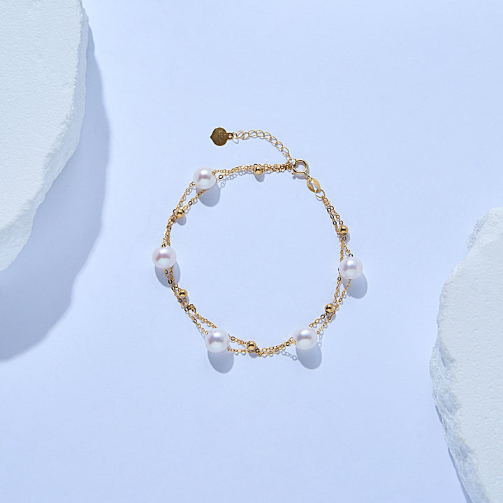 Gelang Mutiara Air Tawar Emas Tulen 18K KB00056