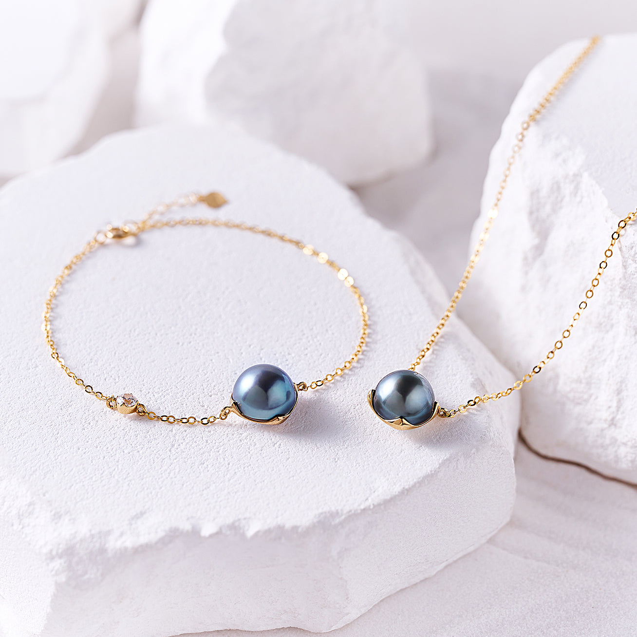 18K ソリッドゴールド Mabe 高級パールネックレス 彼女への最高の誕生