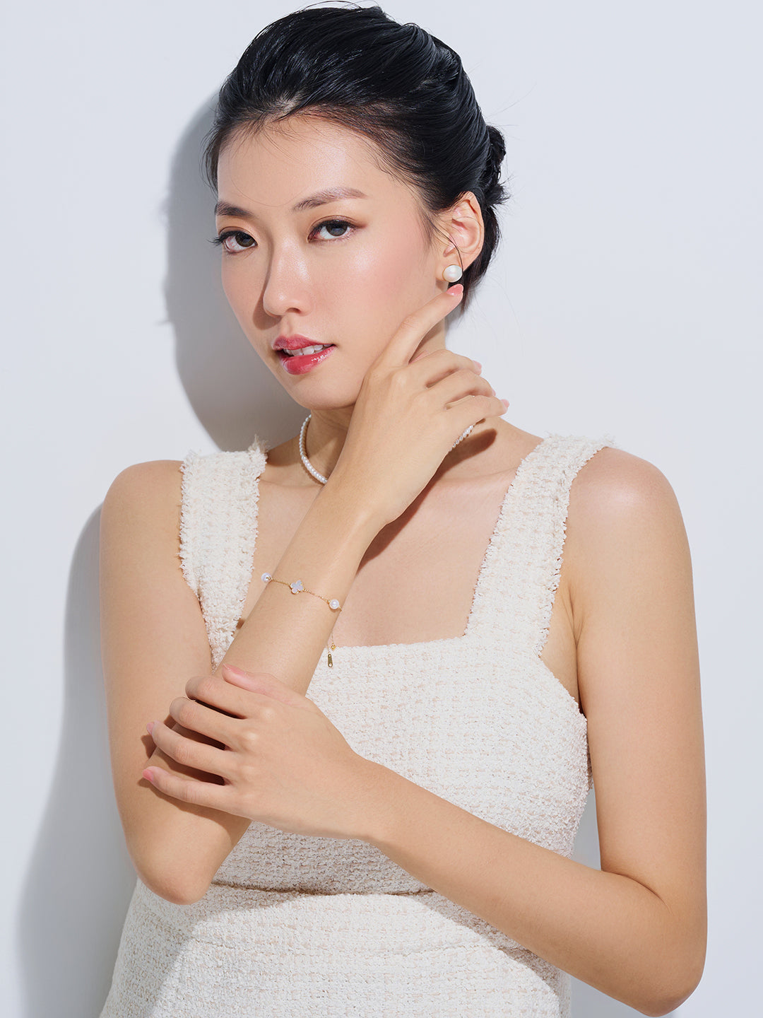 Gelang Mutiara Air Tawar Emas Tulen 18K Gred Atas KB00062 | INDAH MOTHER OF PEARL
