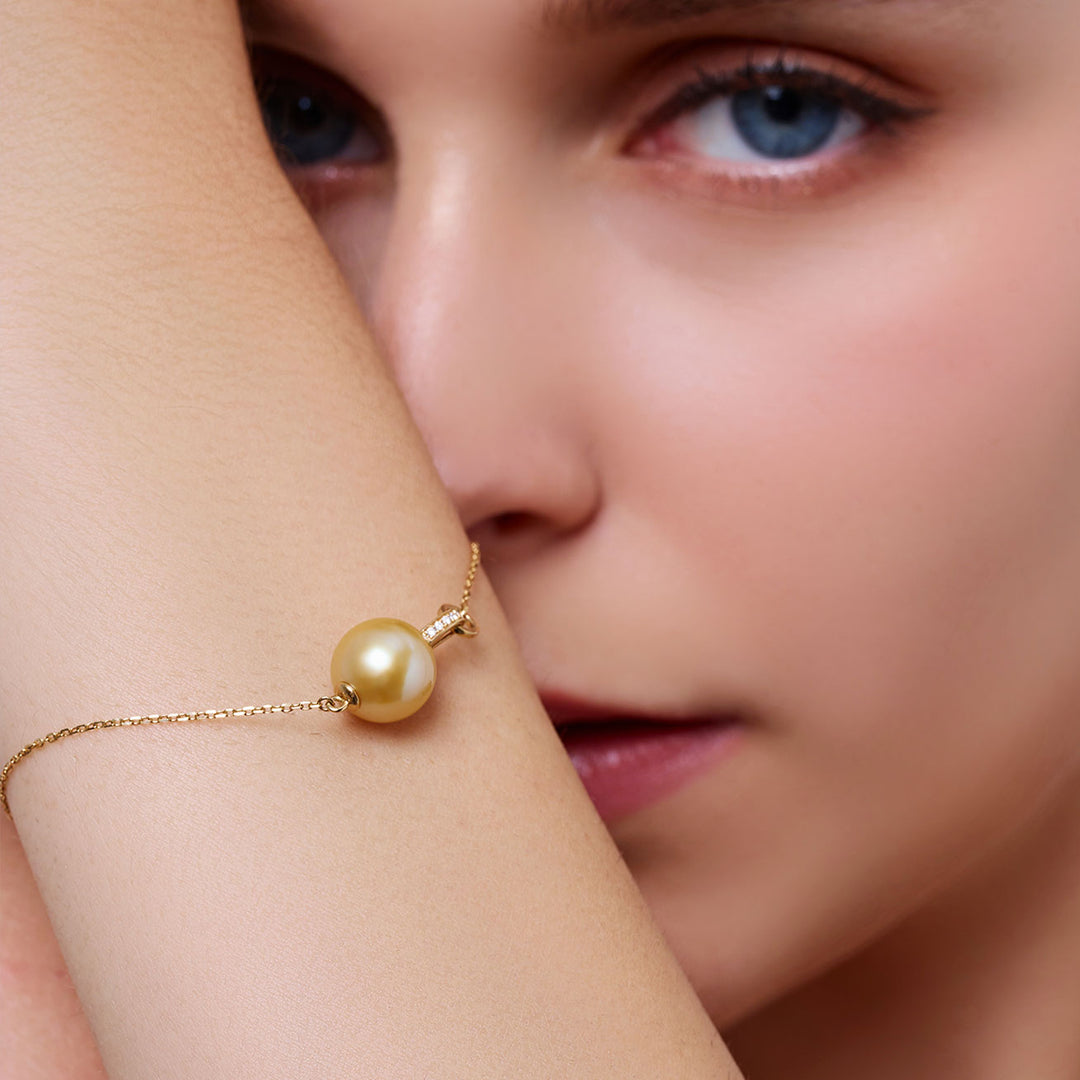 Gelang Mutiara Laut Selatan Emas 18K Tulen KB00065