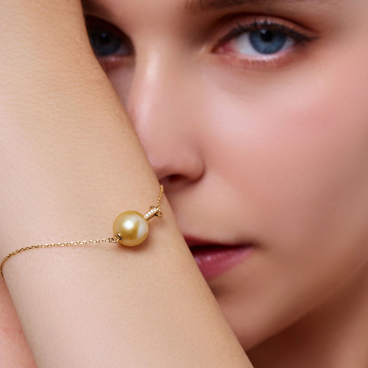 Gelang Mutiara Laut Selatan Emas 18K Tulen KB00065