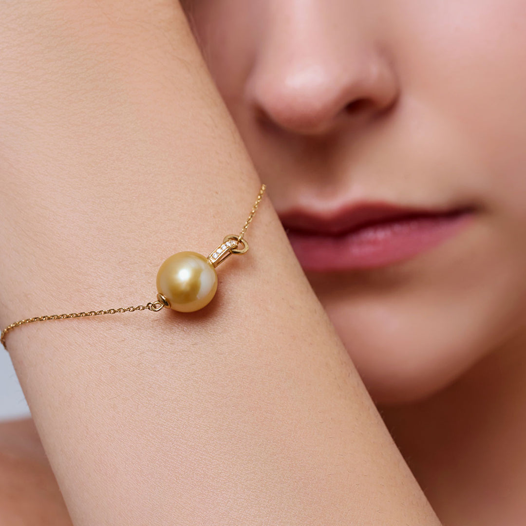 Gelang Mutiara Laut Selatan Emas 18K Tulen KB00065