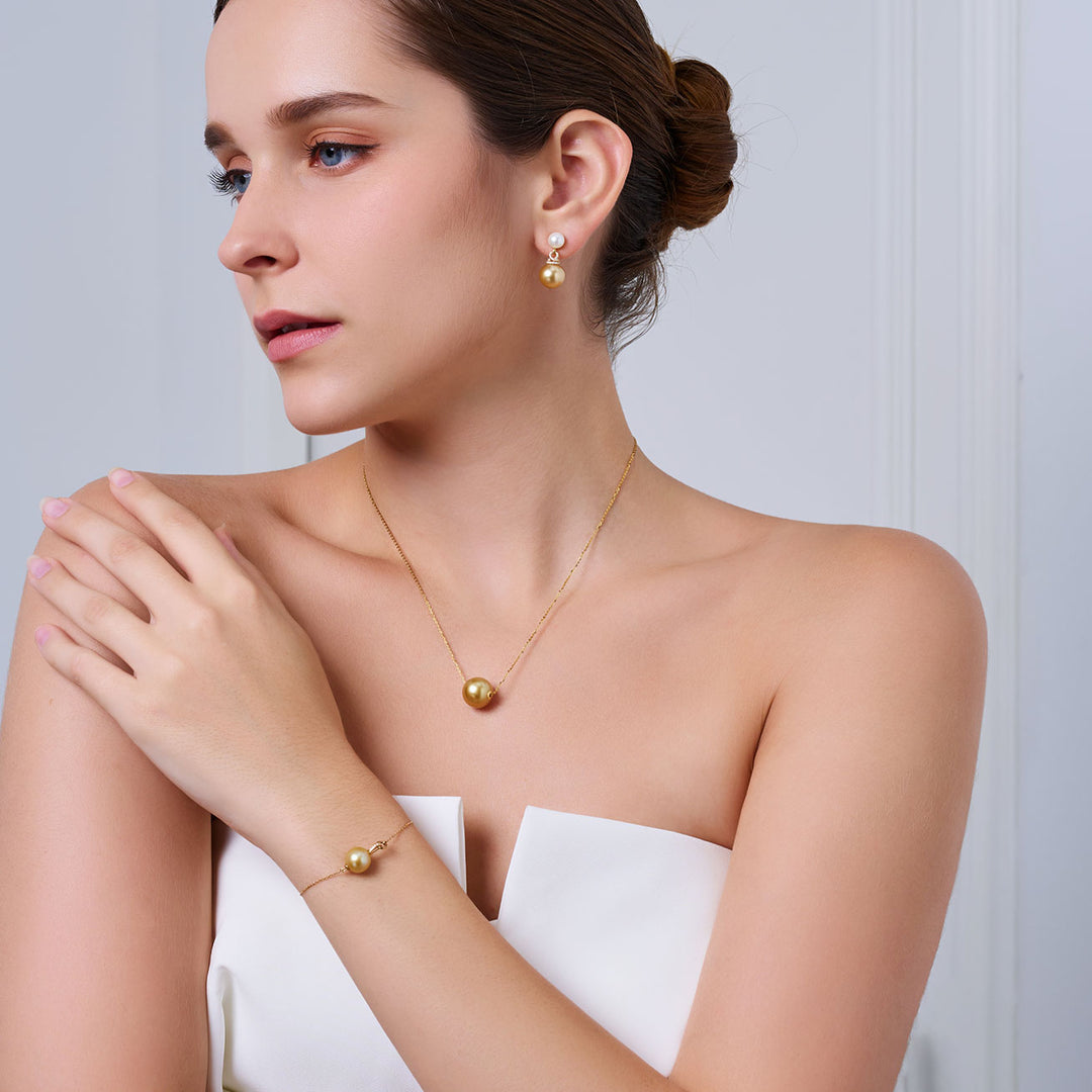 Gelang Mutiara Laut Selatan Emas 18K Tulen KB00065