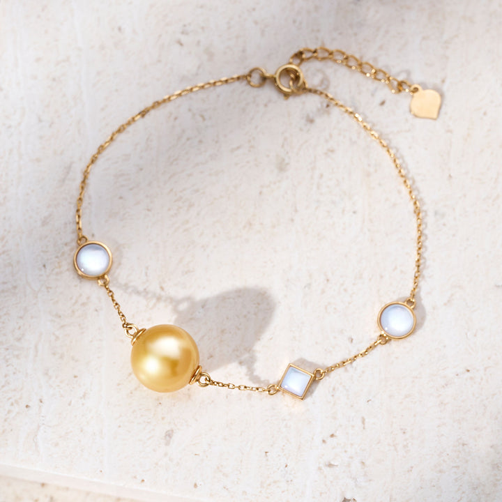 Gelang Mutiara Laut Selatan Emas 18K Tulen KB00066